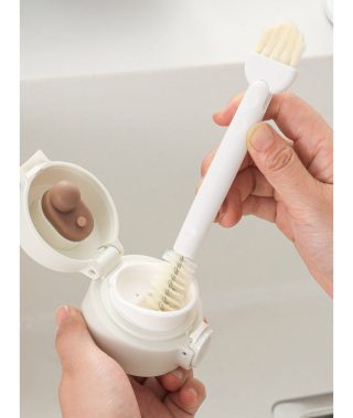 Multi-Functional Dual-Head Brush for Cleaning Cup Lids, Kitchen Stoves, Sinks, And Rice Cooker Gaps