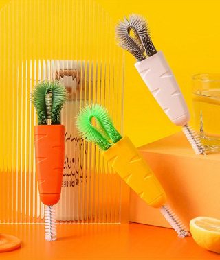 2pcs 3in 1 Multifunctional Cleaning Brush Deep Gap Cleaner for Cup Lids Crevice Groove Stain Removal Ideal for Lunch Boxes Boxes Bottles Thermoses Reusable Durable Easy Use Wide Application Home Kitchen Cleaning Accessory Tool