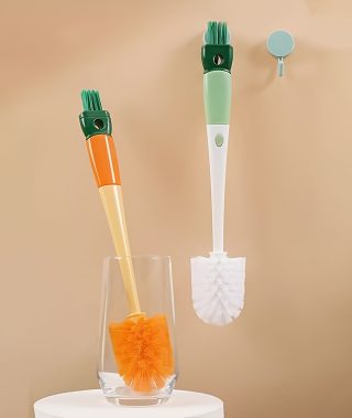 A Multifunctional 4-In-1 Cup Brush for Cleaning, Designed for Home Use with a Long Handle to Every Corner in The Kitchen