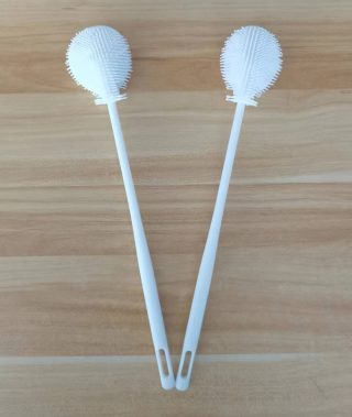 2, Multi-purpose Kitchen Cleaning Brushes - Long Handle, 90 ?? No Dead Ends, for Cleaning Cups, Bottles, Kitchenware - Essential Household Cleaning Tools