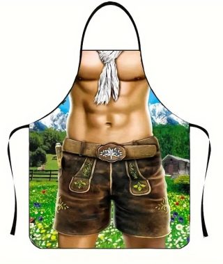 A Creative And Funny Prank for a Year-End Party Featuring a Quirky And Playful Sleeveless Apron